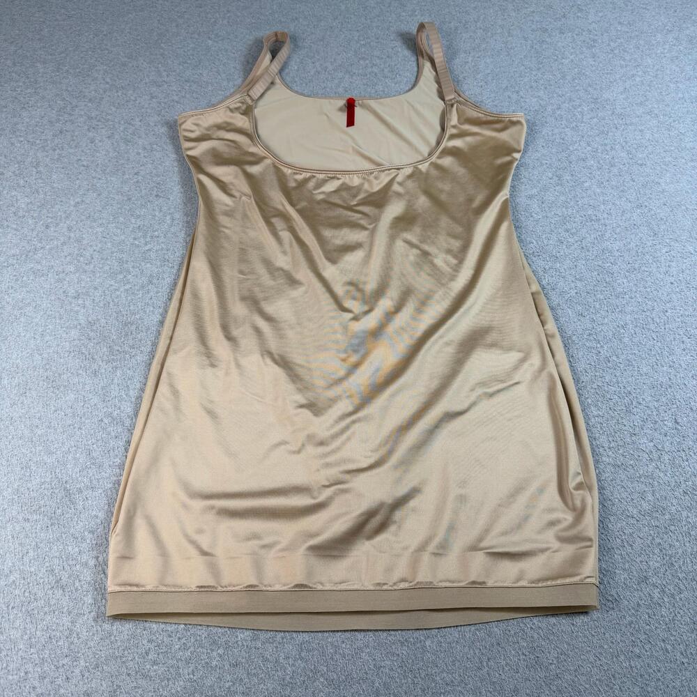 Spanx Slimplicity Full Slip Shapewear Women 2X Beige Body Shaper Open Bust Dress